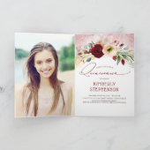 Turm-Rosa-GoldQuinceañera Foto Paris Eiffel Einladung (Innenseite)