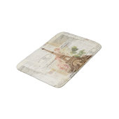 Turm-Rosa-Rosen-Bad-Wolldecke Paris Eiffel Badematte (Schrägansicht)