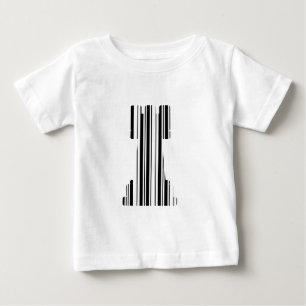 Turm-Schachfigur-Barcode-Spiel Barcode-Muster Baby T-shirt