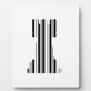Turm-Schachfigur-Barcode-Spiel Barcode-Muster Fotoplatte