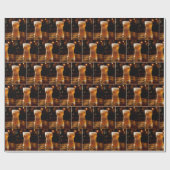 Turm-Schachfigur-Bierglas Geschenkpapier (Flach)
