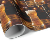 Turm-Schachfigur-Bierglas Geschenkpapier (Rolleneckpunkt)