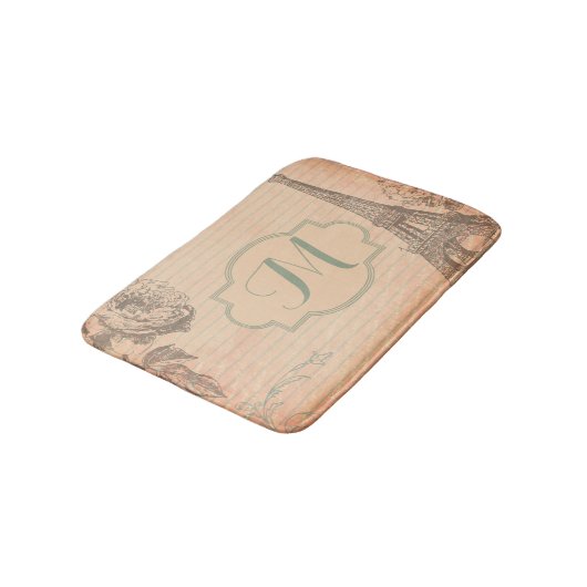 Turm-Shabby Chic-Bad-Matte Paris Frankreich Eiffel Badematte (Schrägansicht)