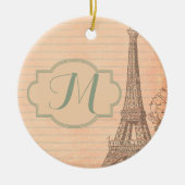 Turm-Shabby Chic-Verzierung Paris Frankreich Keramikornament (Vorne)