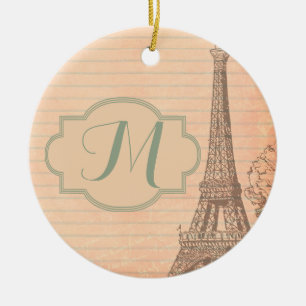 Turm-Shabby Chic-Verzierung Paris Frankreich Keramikornament