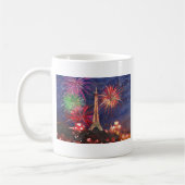 Turm-Stadt Paris Eiffel der Liebe mit Silvester Kaffeetasse (Links)