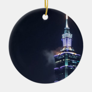 Turm Taipehs 101 in Taiwan, Nahaufnahme Keramik Ornament