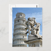Turm und La Fontana dei Putti, Pisa Postkarte (Vorne/Hinten)