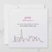 Turm-Verlobungs-Einladung Paris Eiffel Einladung (Rückseite)