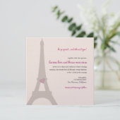 Turm-Verlobungs-Einladung Paris Eiffel Einladung (Stehend Vorderseite)