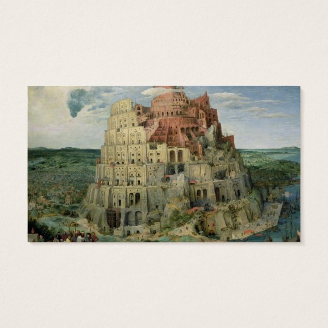 Turm von Babel, 1563 (Öl auf Tafel) (Rückseite)