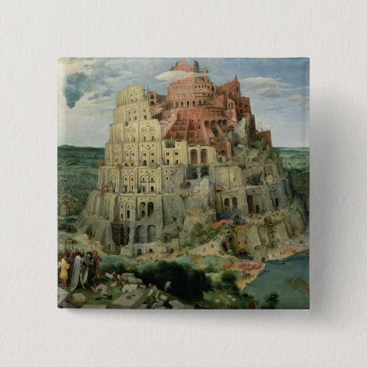 Turm von Babel, 1563 (Öl auf Tafel) Button (Vorderseite)