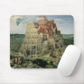 Turm von Babel, 1563 (Öl auf Tafel) Mousepad (Mit Mouse)
