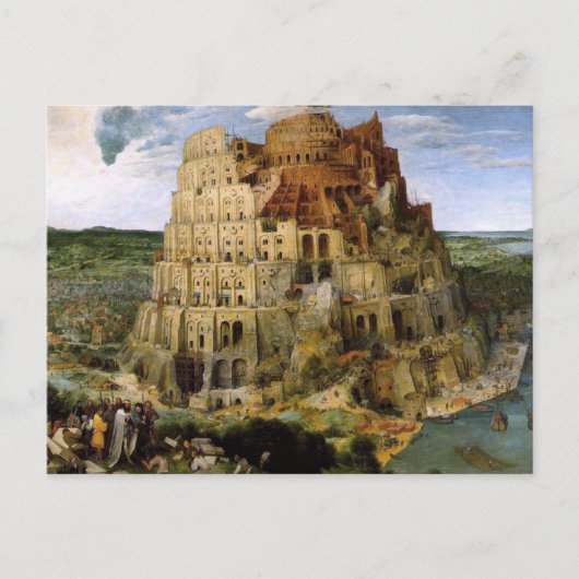 Turm von Babel - 1563 Postkarte (Vorderseite)