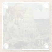 Turm von Babel Glasuntersetzer (Rückseite)