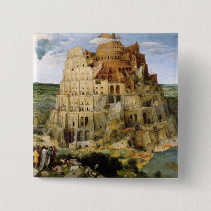 Turm von Babel - Peter Bruegel Button