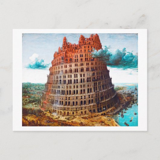 Turm von Babel, Pieter Bruegel der Ältere Postkarte (Vorderseite)
