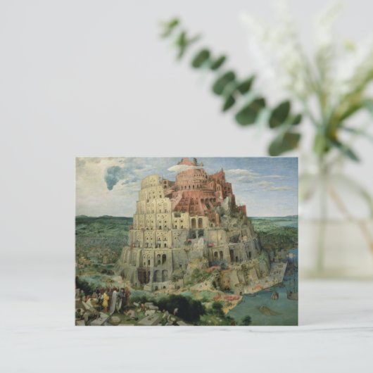 Turm von Babel Postkarte (Stehend Vorderseite)
