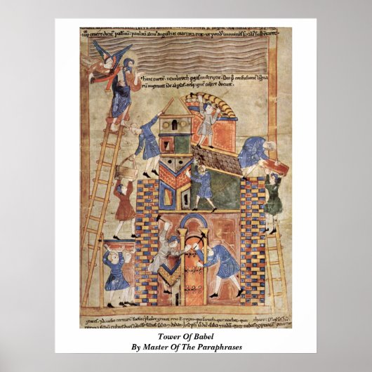 Turm von Babel vom Meister der Buchstaben Poster (Vorne)