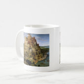 Turm von Babel von Brueghel Kaffeetasse (Vorderseite Links)