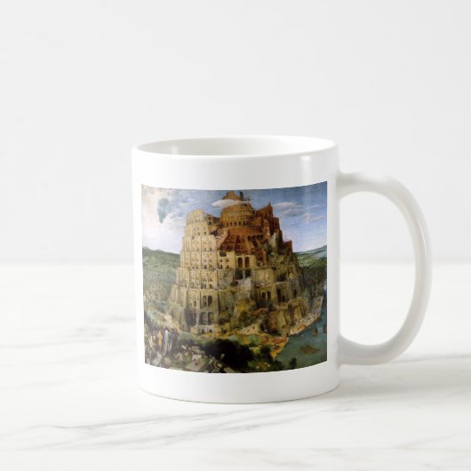 Turm von Babel von Brueghel Kaffeetasse (Rechts)