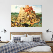 Turm von Babel von Peter Bruegel dem Älteren Leinwanddruck (Insitu (Schlafzimmer))