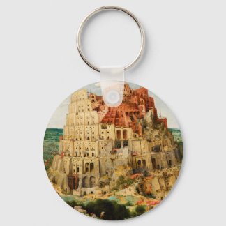 Turm von Babel von Peter Bruegel dem Älteren Schlüsselanhänger
