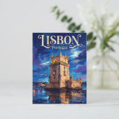 Turm von Belém Portugal Postkarte (Stehend Vorderseite)