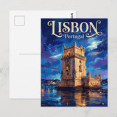 Turm von Belém Portugal Postkarte (Vorne/Hinten)