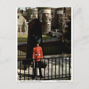 Turm von London Vintage-Gardist-Porträt Postkarte