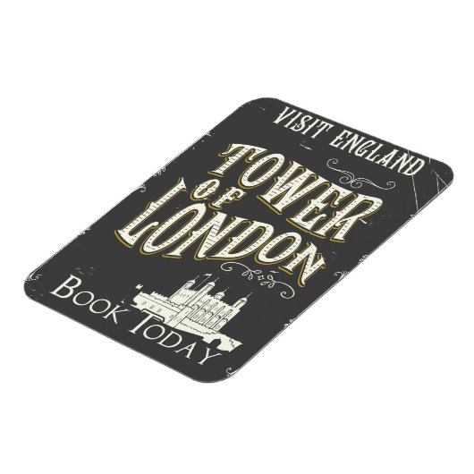 Turm von London Vintage Poster Magnet (Linke Seite)