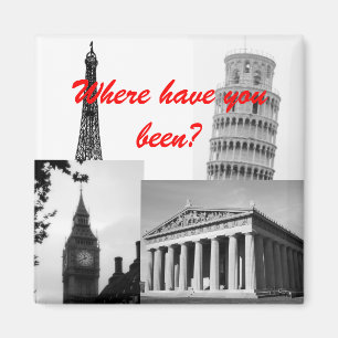Turm von Pisa, Eiffelturm, Big Ben, Parthenon… Magnet