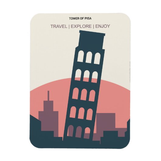 Turm von Pisa Italien Magnet (Vertikal)