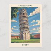 Turm von Pisa Italien Parco Civico-Ciani Postkarte (Vorderseite)