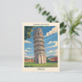 Turm von Pisa Italien Parco Civico-Ciani Postkarte (Stehend Vorderseite)