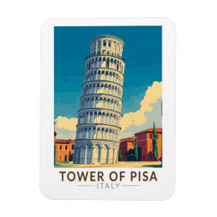 Turm von Pisa Italien Reisen Vintag Magnet