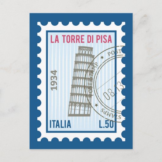 Turm von Pisa Postkarte (Vorderseite)