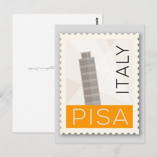 Turm von Pisa Postkarte (Vorne/Hinten)