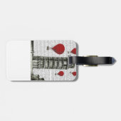 Turm von Pisa und Red Hot Air Balloons Gepäckanhänger (Rückseite horizontal)