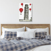 Turm von Pisa und Red Hot Air Balloons Leinwanddruck (Insitu (Schlafzimmer))