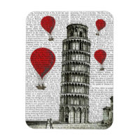 Turm von Pisa und Red Hot Air Balloons