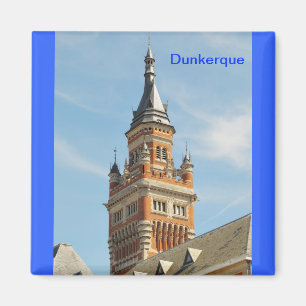 Turm von Rathaus von Dünkirchen Magnet