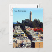 Turm von San Francisco Postkarte (Vorne/Hinten)