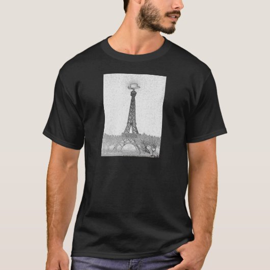 Turm-Zeichnen Paris, Texas Eiffel T-Shirt (Vorderseite)