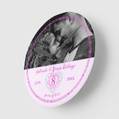 Turmaline-Hochzeitstil-Herzjuwel Runde Wanduhr (Winkel)