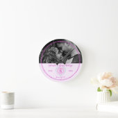 Turmaline-Hochzeitstil-Herzjuwel Runde Wanduhr (Zuhause)