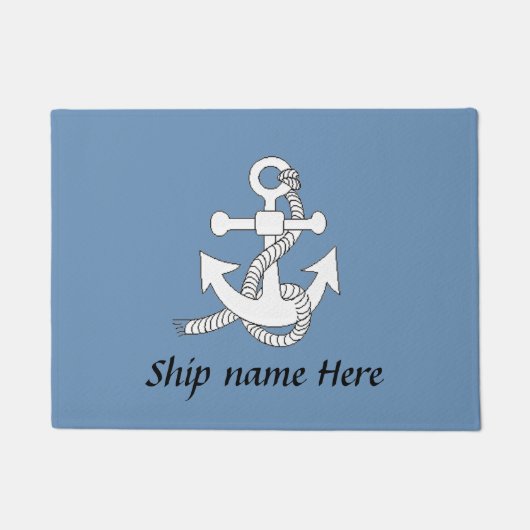 Türmatte - Anker mit Schiffsname (Vorderseite)