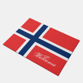 Türmatte der norwegischen Flagge mit benutzerdefin (Schrägansicht)