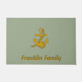 Türmatte - Goldener Anker mit Namen (Vorderseite)