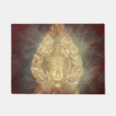 Türmatte goldener Buddha in dunkelrot (Vorderseite)